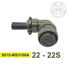 Cnc Servo Motor Güç Soketi 22-22S Dirsekli