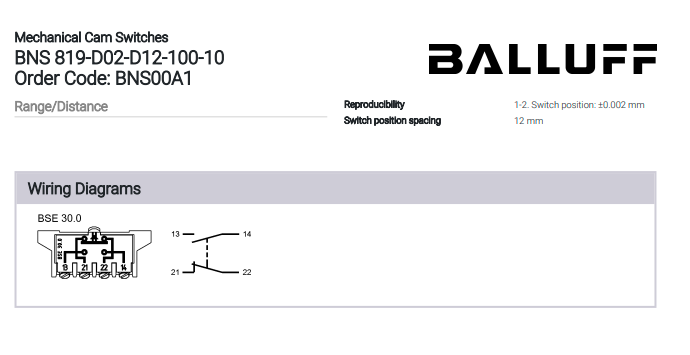 Balluff  BNS 819 D02-D12-100-10