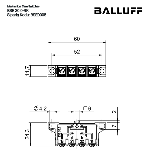 Balluf Limit Switch Kontagı BSE 30.0-RK