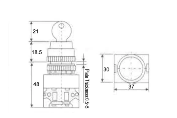 Cnc Anahtarlı Buton 3 Konumlu